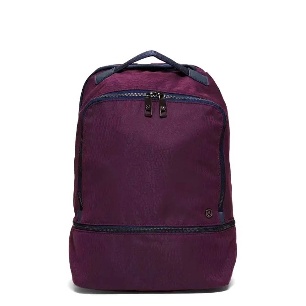 EUC Lululemon City Adventurer 17L Backpack, burgundy navy